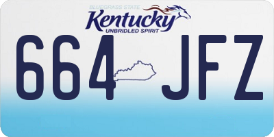 KY license plate 664JFZ