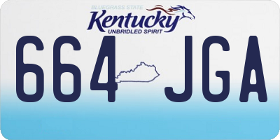 KY license plate 664JGA