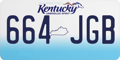 KY license plate 664JGB