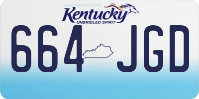 KY license plate 664JGD