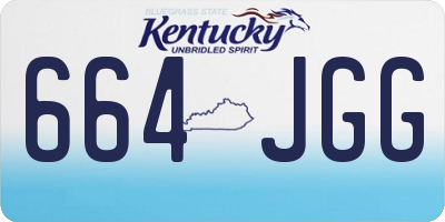 KY license plate 664JGG