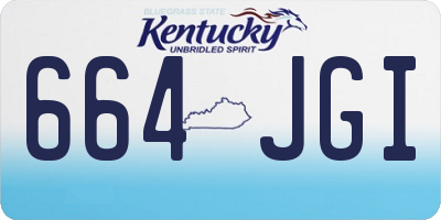 KY license plate 664JGI