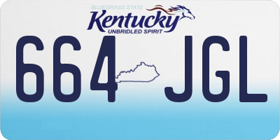 KY license plate 664JGL