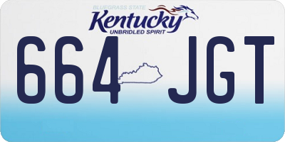 KY license plate 664JGT