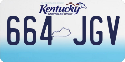 KY license plate 664JGV