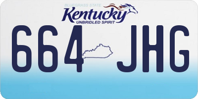 KY license plate 664JHG