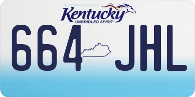 KY license plate 664JHL