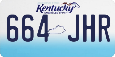 KY license plate 664JHR