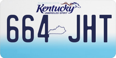 KY license plate 664JHT