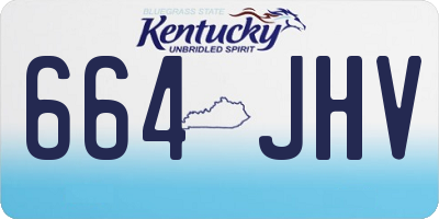KY license plate 664JHV