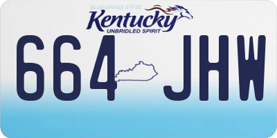 KY license plate 664JHW