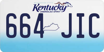KY license plate 664JIC