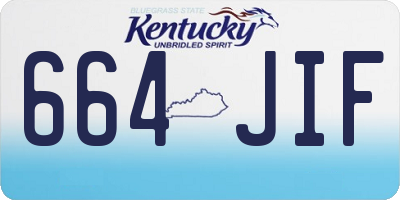 KY license plate 664JIF