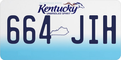 KY license plate 664JIH
