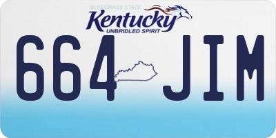 KY license plate 664JIM