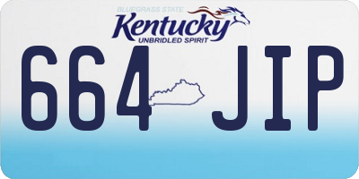 KY license plate 664JIP