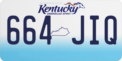 KY license plate 664JIQ