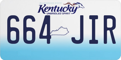 KY license plate 664JIR