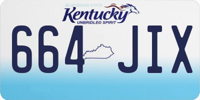 KY license plate 664JIX