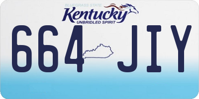 KY license plate 664JIY