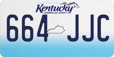 KY license plate 664JJC
