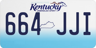 KY license plate 664JJI