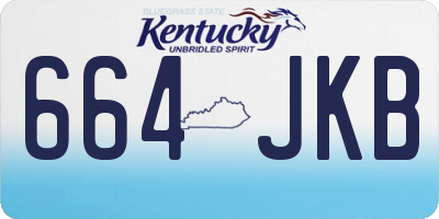 KY license plate 664JKB