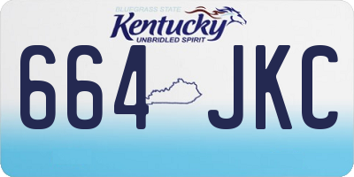 KY license plate 664JKC