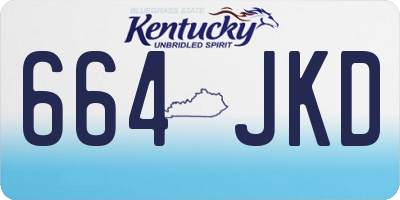 KY license plate 664JKD