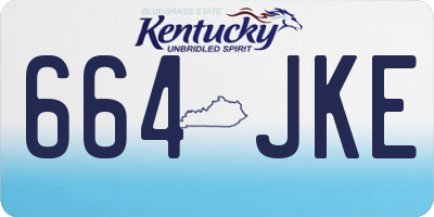 KY license plate 664JKE
