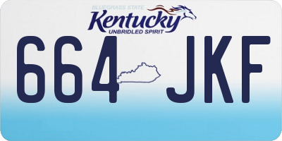 KY license plate 664JKF