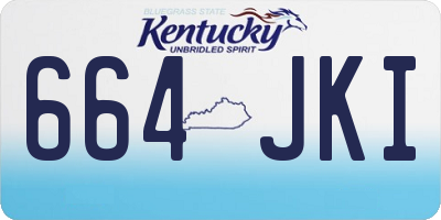 KY license plate 664JKI