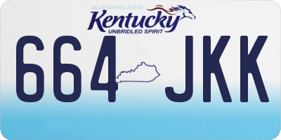 KY license plate 664JKK