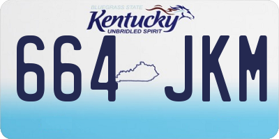 KY license plate 664JKM