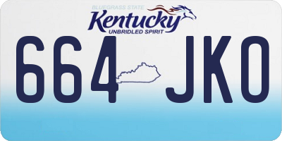 KY license plate 664JKO