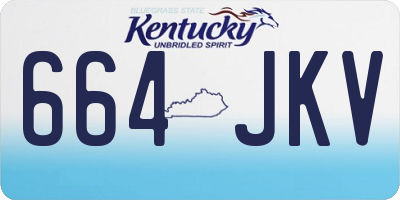 KY license plate 664JKV