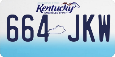 KY license plate 664JKW
