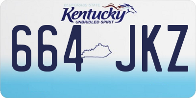 KY license plate 664JKZ