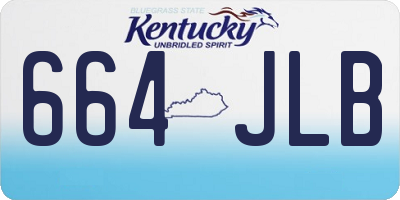 KY license plate 664JLB