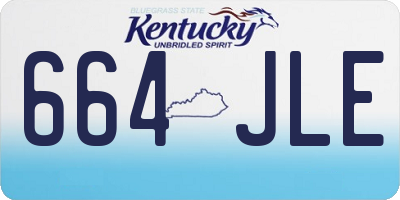 KY license plate 664JLE