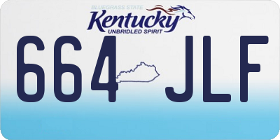 KY license plate 664JLF