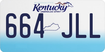 KY license plate 664JLL