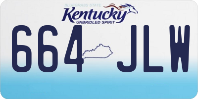 KY license plate 664JLW