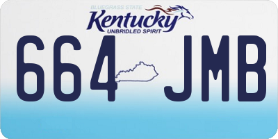 KY license plate 664JMB