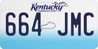KY license plate 664JMC