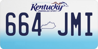 KY license plate 664JMI
