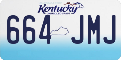 KY license plate 664JMJ