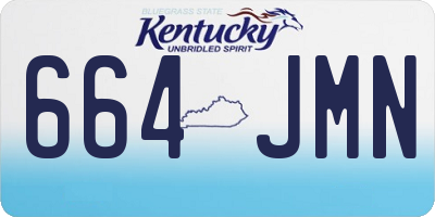 KY license plate 664JMN