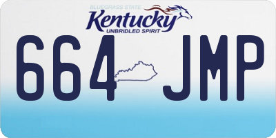 KY license plate 664JMP