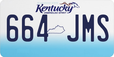 KY license plate 664JMS